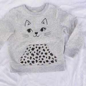 3 for $10 3T Softest Fleece Jumping Beans Kitty Cat with Front Pocket Shirt